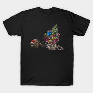 Festive Xmas Raccoons T-Shirt